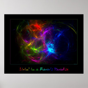Livin i en ravers paradis poster