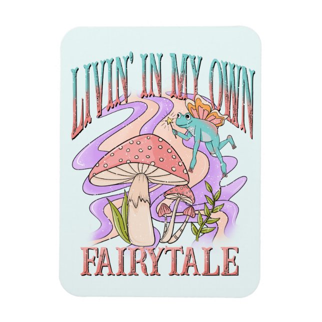 Livin’ in My Fairytale - Frog & Mushroom Magnet (Vertikal)