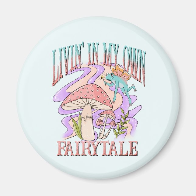 Livin’ in My Fairytale - Frog & Mushroom Magnet (Framsidan)