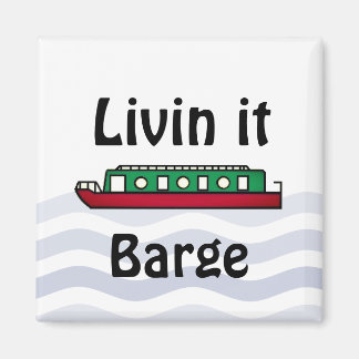 Livin it Barge Kanalbåt Magnet