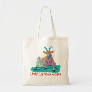 Livin La Vida Goata Funny Screaming Goat Design Tygkasse