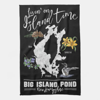 Livin på ön Time Big Island Pond NH Pub Towel Kökshandduk