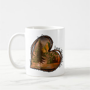 Livin the Simple Life Heart Natature Kaffemugg