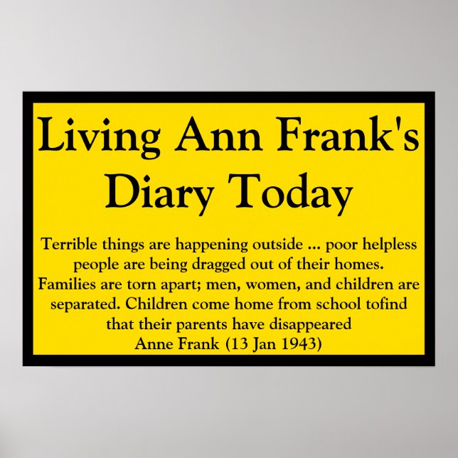 Living Ann Frank's Diary Quote Poster (Framsidan)