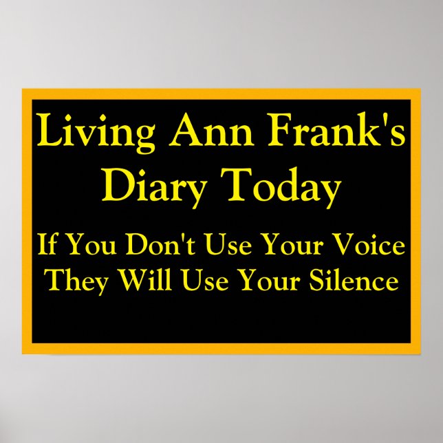 Living Ann Frank's Diary Speak Up Poster (Framsidan)