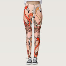 Living Coral Färg Flamingos