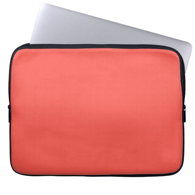 Living Coral Solid Färg Laptop Fodral (Framsidan)