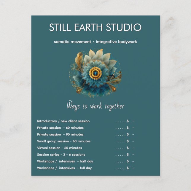 Living Field | Mandala Flygblad (Framsidan)