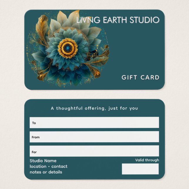 Living Field | Mandala Visitkort (Framsida & baksida)