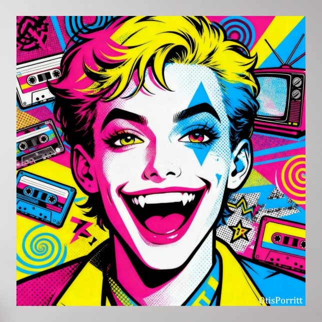 LIVING IN THE EIGHTIES POSTER (Framsidan)