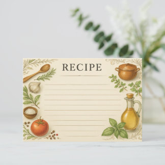 Living in Tuscany Recipe Card