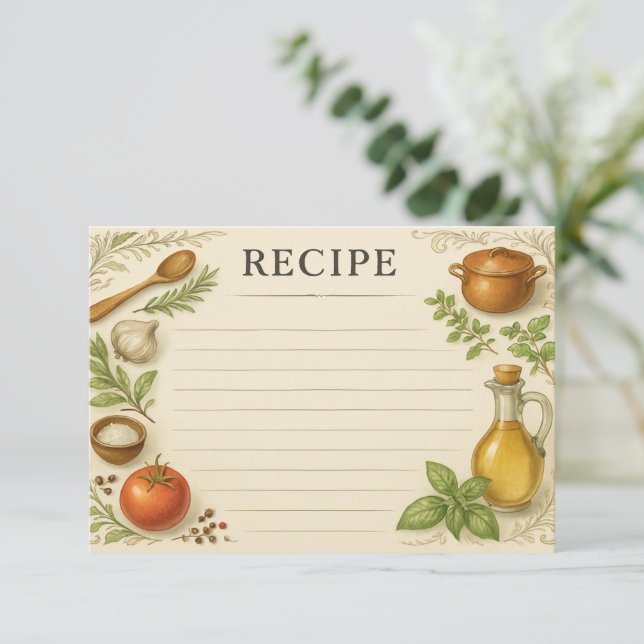 Living in Tuscany Recipe Card (Stående Fram)