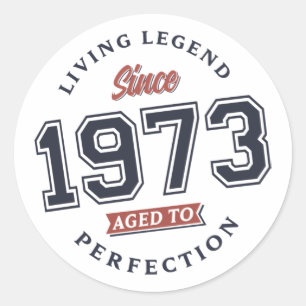 Living Legend 1973 Åldras till perfektion Runt Klistermärke