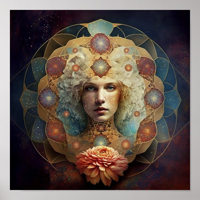 Living Mandala Visionary Art Poster (Framsidan)