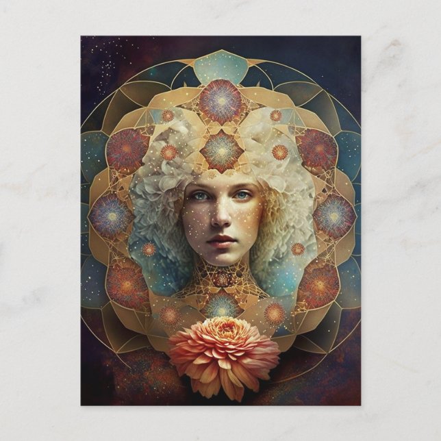 Living Mandala Visionary Art Vykort (Framsida)