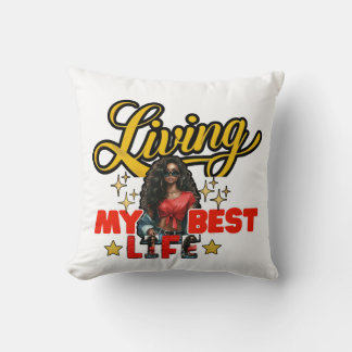 Living My Best Life – Inspirational Throw Pillow Kudde