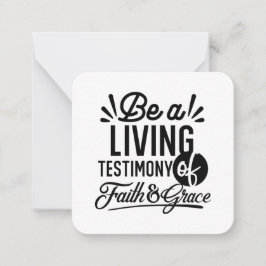 Living Testimony Bible Quote Christian Motivation Anteckningskort