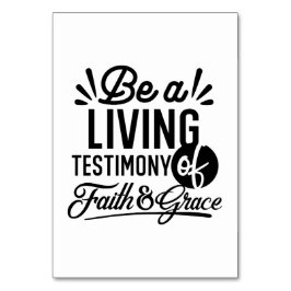 Living Testimony Bible Quote Christian Motivation Bordsnummer
