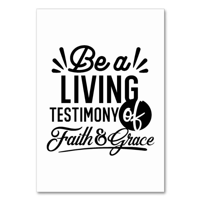 Living Testimony Bible Quote Christian Motivation Bordsnummer (Framsidan)