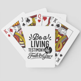 Living Testimony Bible Quote Christian Motivation Casinokort