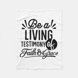 Living Testimony Bible Quote Christian Motivation Fleecefilt