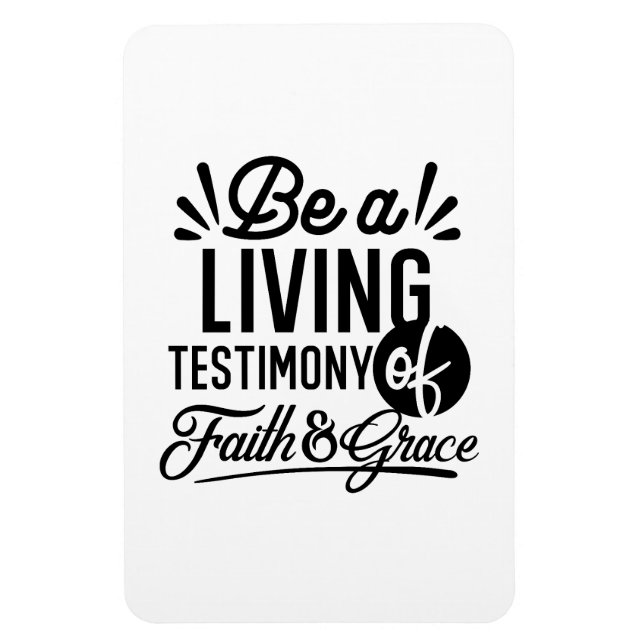 Living Testimony Bible Quote Christian Motivation Magnet (Vertikal)
