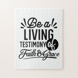 Living Testimony Bible Quote Christian Motivation Pussel