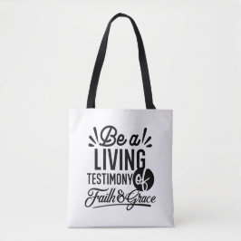 Living Testimony Bible Quote Christian Motivation Tygkasse