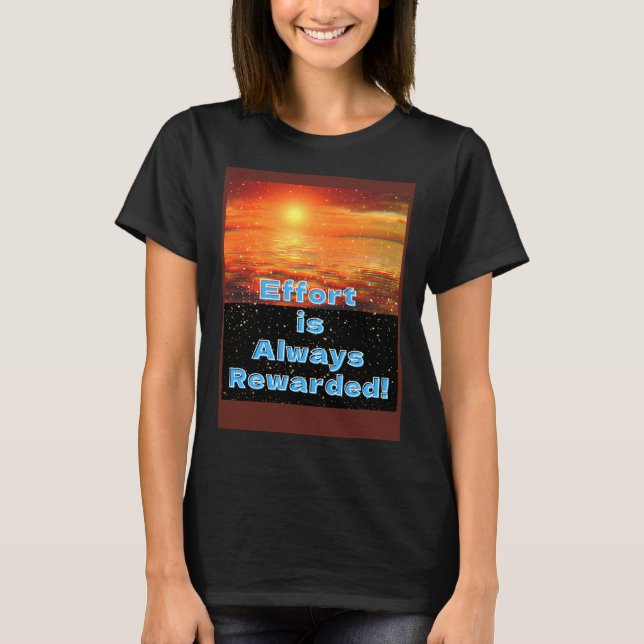 Living the Dream  Sunset Ocean Graphic Print T Shirt (Framsida)