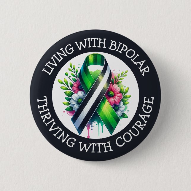 Living with Bipolar | Thriving with Courage Knapp (Framsida)