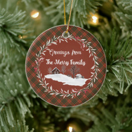 Livingston Ancient Original Scottish Tartan Julgransprydnad Keramik