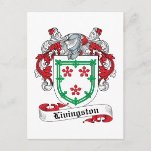 Livingston Family Crest Vykort