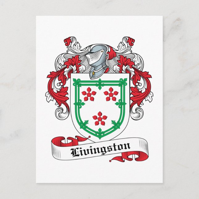 Livingston Family Crest Vykort (Framsida)