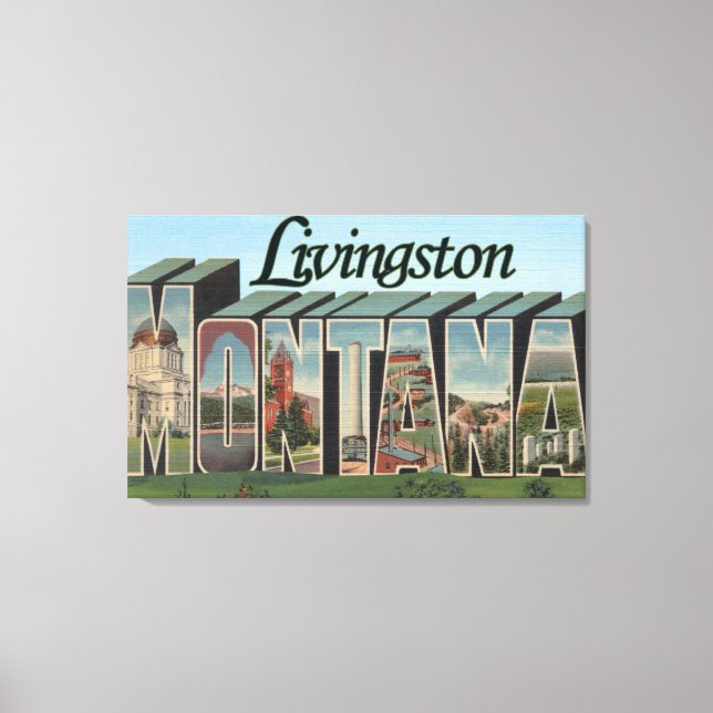 Livingston, Montana Canvastryck (Framsida)