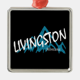 Livingston Montana Mountain Julgransprydnad Metall
