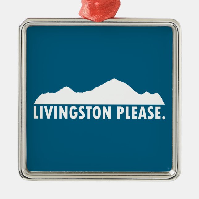 Livingston Montana Please Julgransprydnad Metall (Framsidan)