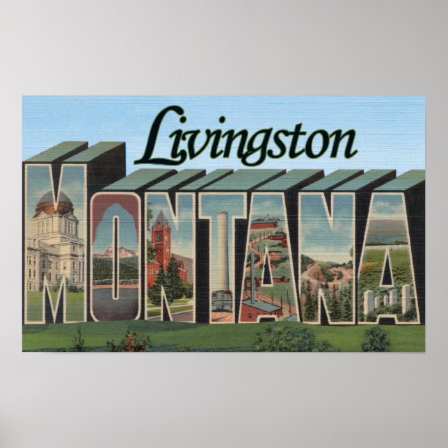 Livingston, Montana Poster (Framsidan)