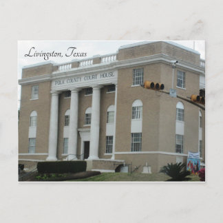 Livingston, Texas ~ Polk County Court House Vykort