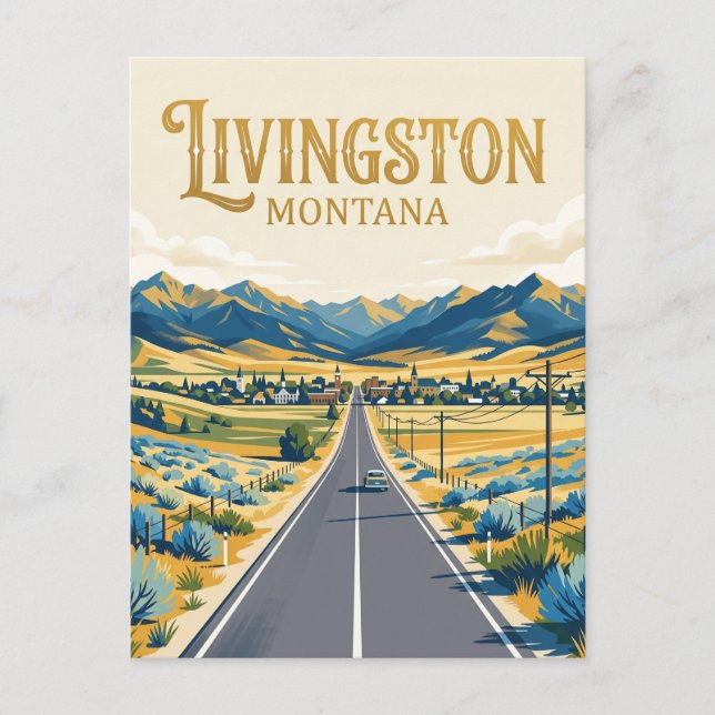 Livingston USA Vykort (Framsida)