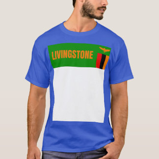 Livingstone City i Zambian Flagga T Shirt