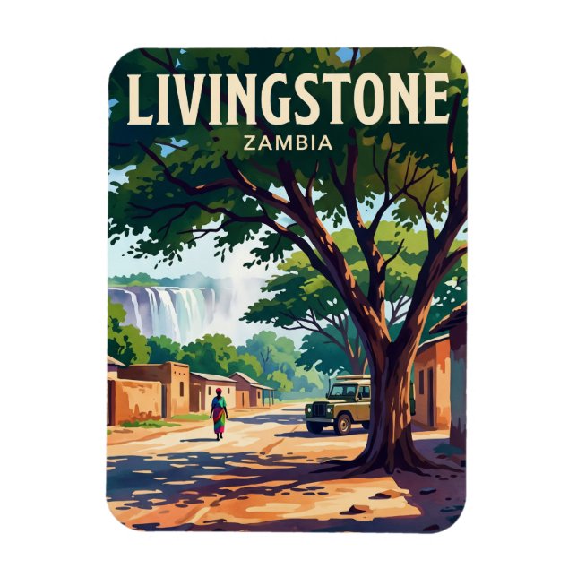 Livingstone, Zambia Zambia Magnet (Vertikal)