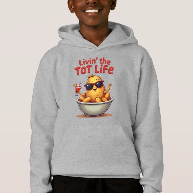 Livin't Life - Funny Tater Tots Potato T Shirt (Framsida)
