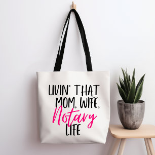 Livin'the Mamma Makfe Notary Life Tote Bag Tygkasse