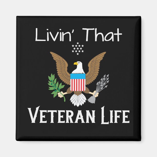 Livin'the Veteran Life Magnet (Framsidan)