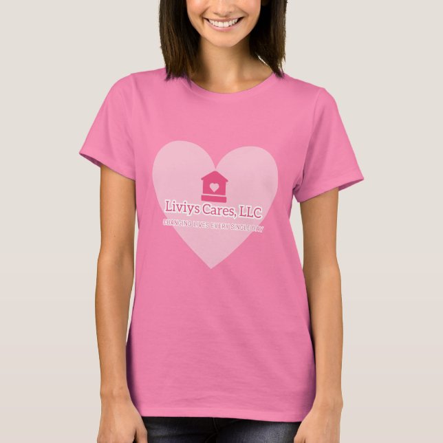 Liviys Cares Logo T Shirt (Framsida)