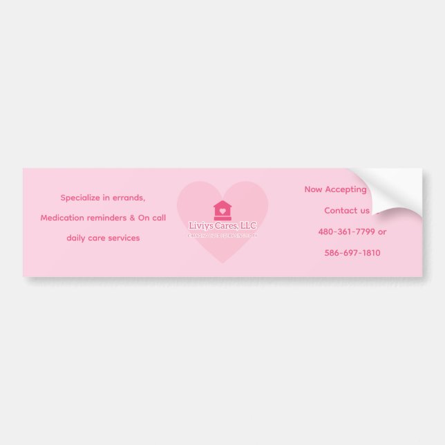 Liviys Cares logotyp Bildekal (Framsidan)
