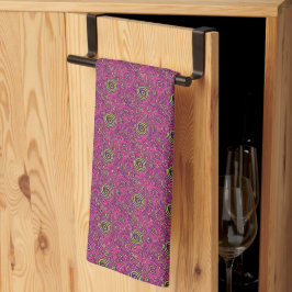 Livlig 60-tals Psykedelisk Paisley Retro Virvel Kökshandduk