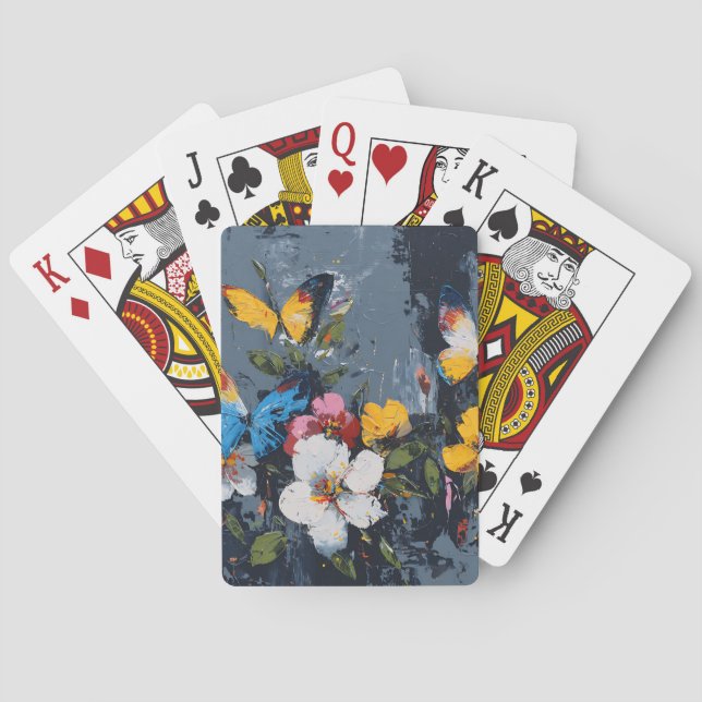 Livlig Abstrakt Fjärilsflykt (9) Casinokort (Baksidan)