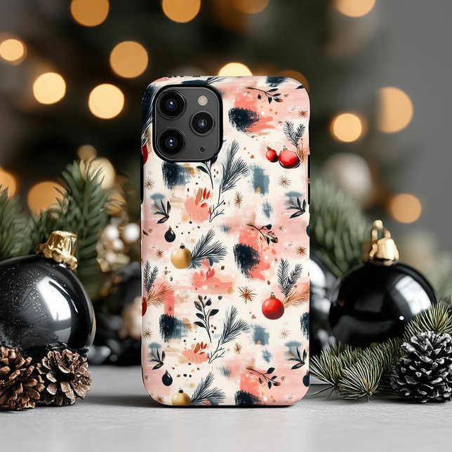 Livlig Abstrakt Jul Botanisk Telefonfodral (Skapare uppladdad)