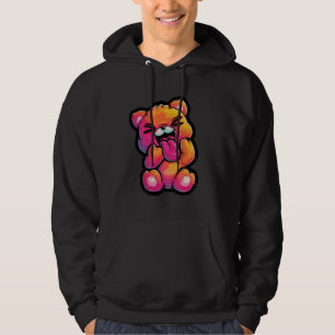 Livlig Abstrakt Teddy Tröja Hoodie
